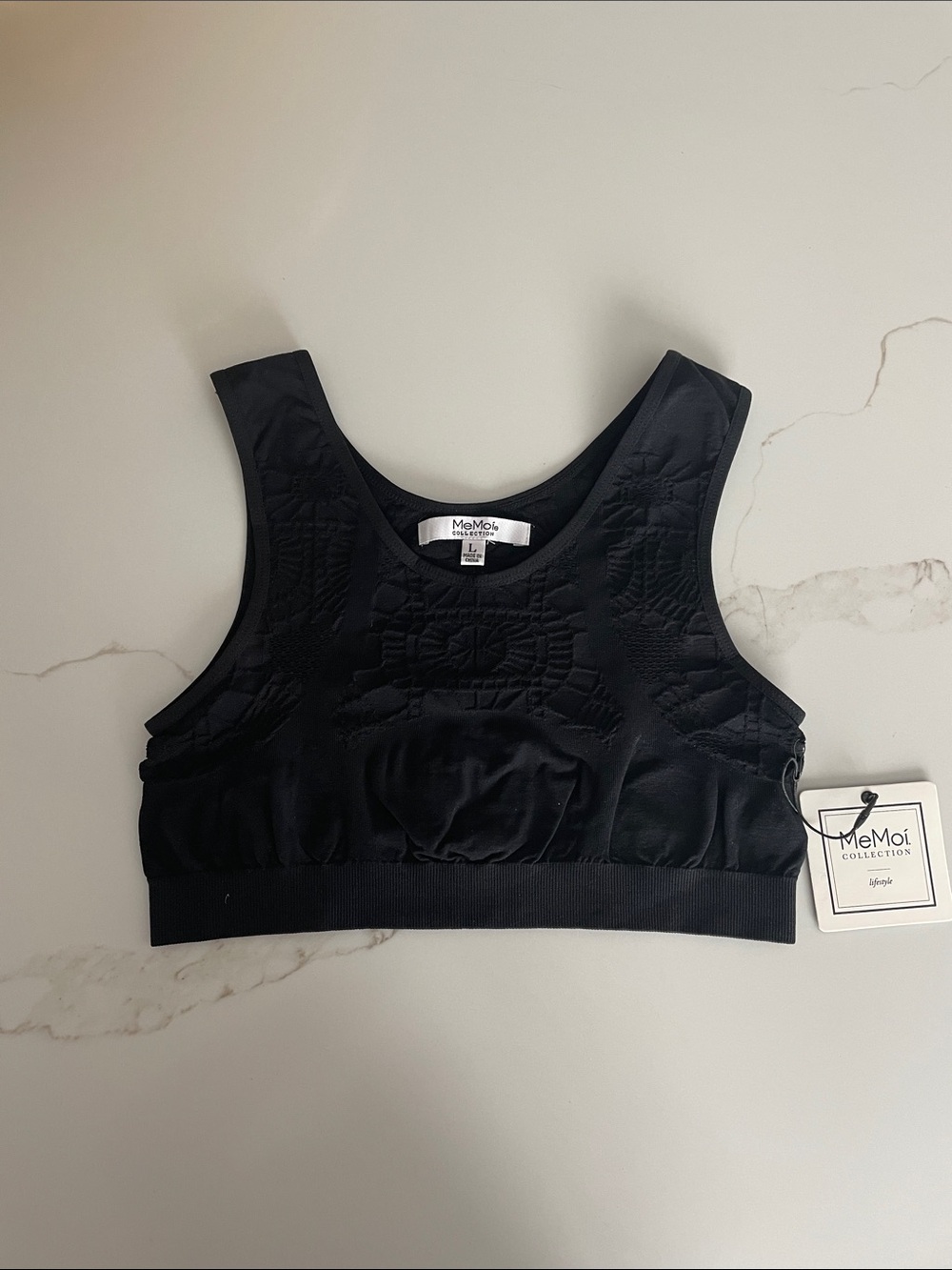 MeMoi Black Seamless Comfort Crop Bralette
